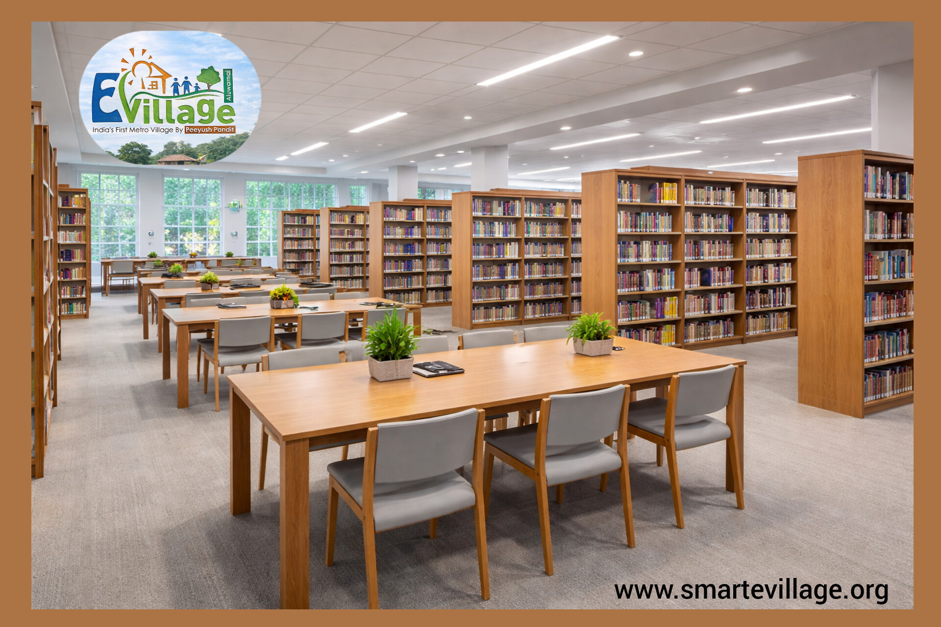 ई–विलेज अलुवामई में बनेगा ज़िले का सबसे बड़ा आधुनिक पुस्तकालय